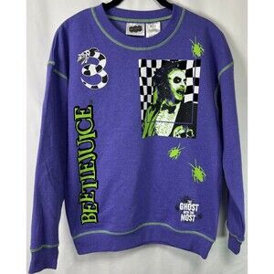 Beetlejuice Sweatshirt XXS Purple NWT Oversized